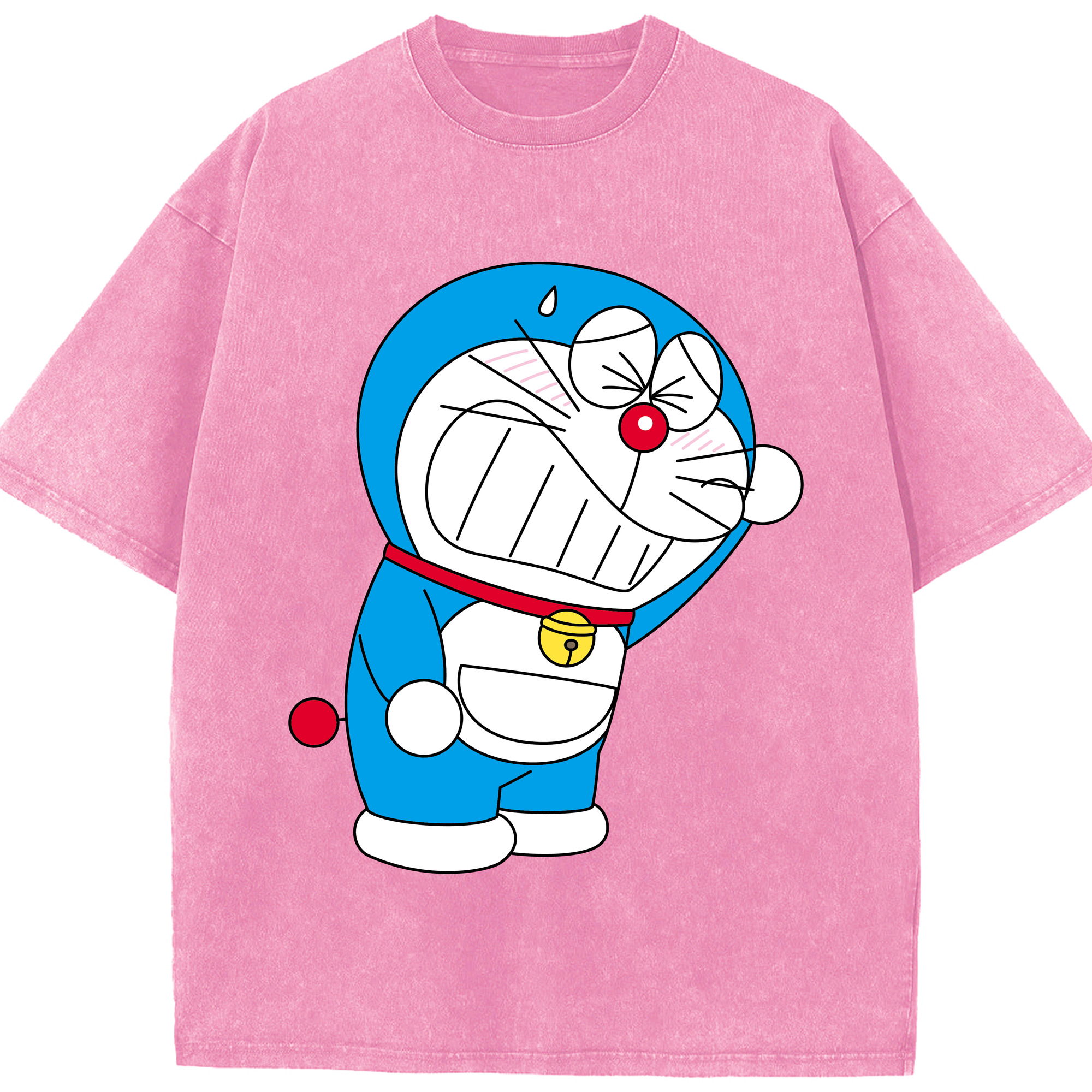 （画像用） ドラえもん Doraemon 綿100% ヴィンテージ風 半袖Tシャツ（フロントプリント）